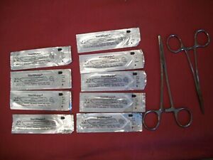 SteriSharps New Scalpels Blades 9 pcs. &amp; Hemostats Lot