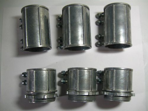 Regal set screw type: 3 ea emt coupling 1.5&#034; (715) - 3 ea emt connector 1.5&#034; 705 for sale