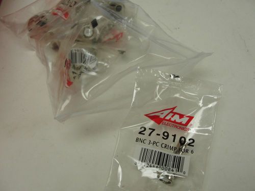 Aim electronics ( lot of 8) 27-9102, bnc 3-pc crimp for sale