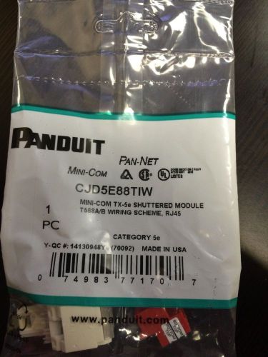 LOT of 4 - Panduit CJD5E88TIW Mini-Com TX-5e Module RJ45 T568A/B