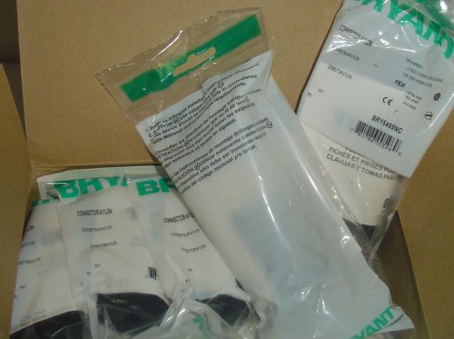 QTY (10) Bryant BRY5469NC TECH-SPEC Straight Blade Connectors, 2 Pole, 20a, 250v