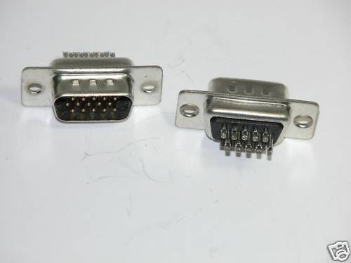 2pk - DB15 Male  High Density (VGA) Connectors