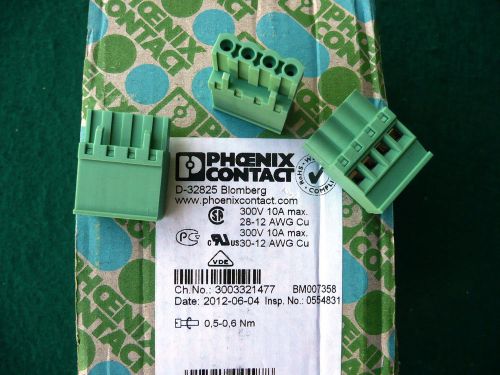 Phoenix Contact MVSTBW 2,5/4-ST Circuit Board Connector,  Box of 50