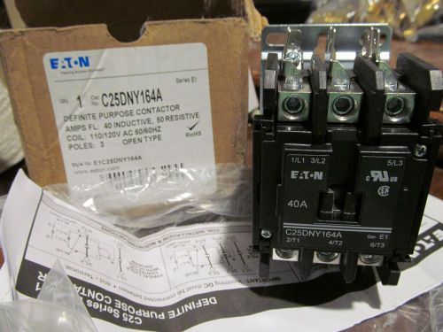 NEW Eaton Cutler Hammer Definite Purpose Contactor C25DNY164A C25 Ser E1 40 AMP