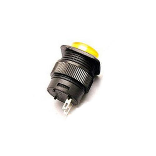 10X OFF-ON Self-locking Latching Push Button Switch 3A 250VAC Yellow Round 2 Pin