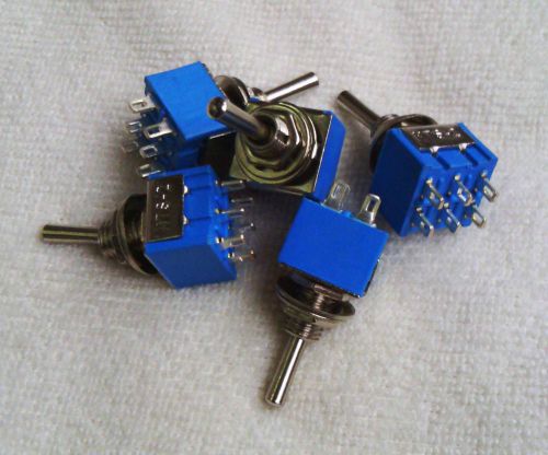 5PCS New Mini Toggle Switch ON-ON DPDT 6 Pin 3A 250VAC 6A 125VAC