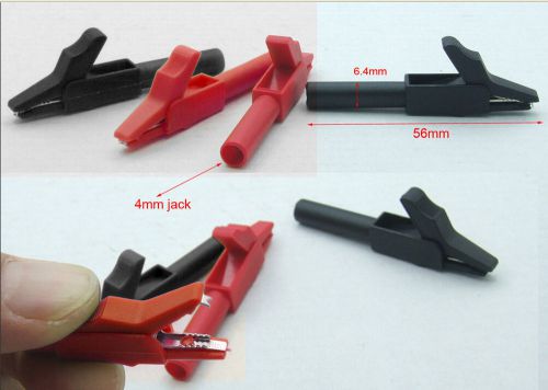 2PCS test Alligator clip Plier 2 Use for 4mm BANANA Multimeter pen test probes