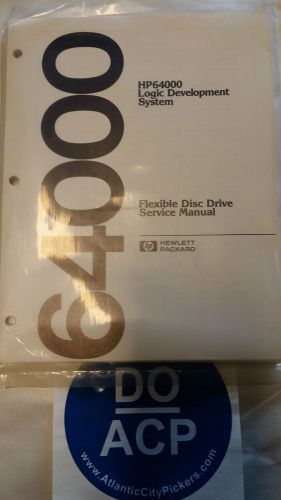 HEWLETT PACKARD HP64000 LOGIC SYSTEM FLEXIBLE DISC DRIVE SERVICE MANUAL R3S45