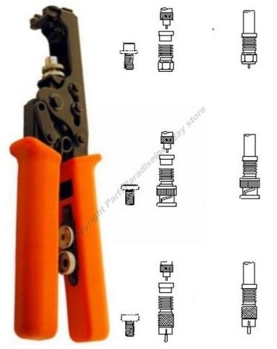 Lot4 compression rg6/59 crimper/crimping tool for waterproof bnc,rca,tv f ends for sale