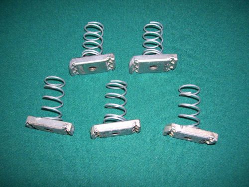 (5) 1/4&#034; SPRING NUTS - UNISTRUT P1006-1420EG - POWER SUPER STRUT- CHANNEL NUTS