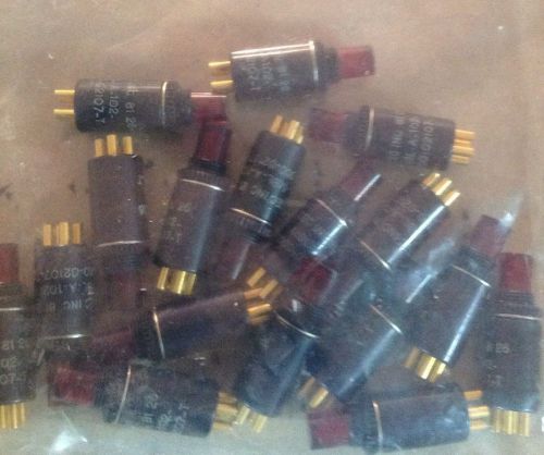 Tec Lite Indicator Lights Red Panel Mount - Mil Spec - Lot of 15