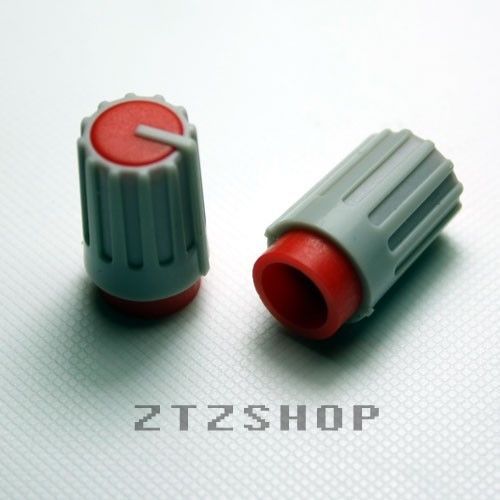 2 x knob grey with red mark for potentiometer pot - ztzshop- free shipping for sale