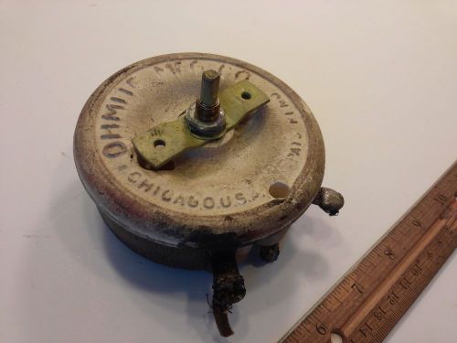 1 Ohm 150W Rheostat Ohmite Model L 150 Watt Wirewound Adjustable vintage antique