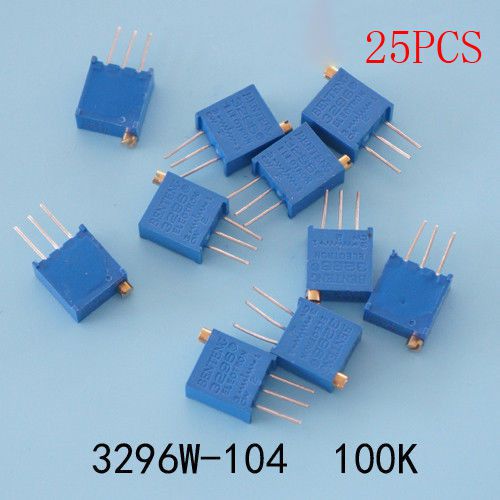 25pcs 100K ohm 3296W Trim Pot Trimmer Potentiometer 3296W-104