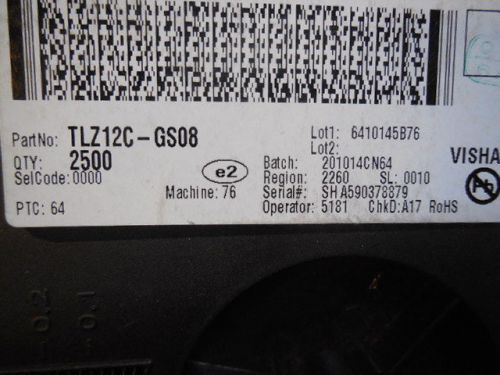 10000 pcs vishay tlz12c-gs08 for sale