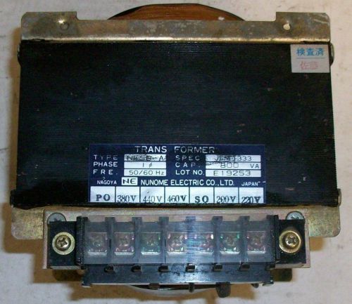 Nunome Electric 800 VA Single Phase Industrial Control Transformer NESB-A