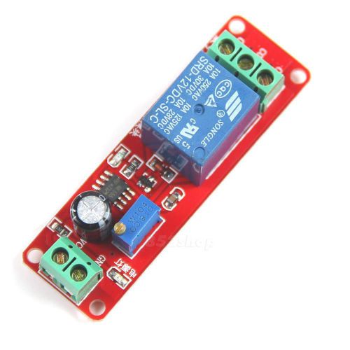 1pc red dc12v pull delay timer switch adjustable relay module 0 to10 second shps for sale