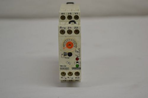 CROUZET TR C2 TIME DELAY RELAY 0.1S-10H 110-230V-AC 24V-DC  D206204