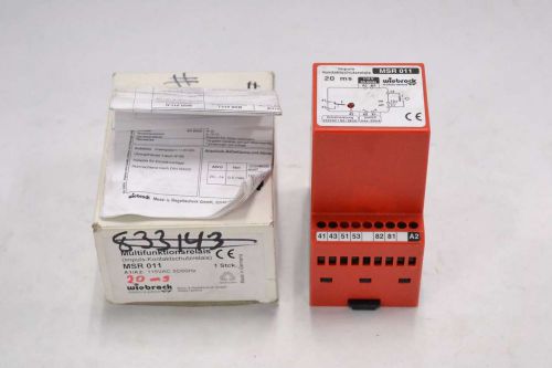 NEW WIEBROCK MSR011 IMPULS MULTIFUNCTIONAL RELAY 250V-AC 24V-DC 20MA B334287