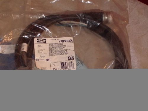 HUBBELL HPMS03106 MINI-QUICK MALE PLUG STRAIGHT 6 FT. 16 AWG STOOW CABLE CORDSET