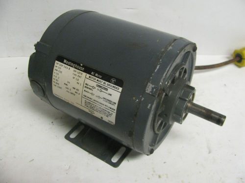 WESTINGHOUSE ELCTRIC MOTOR 316P 566B,FR B48,1/3HP,1PH,NEMA,CODE S,1725 RPM, USED