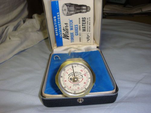 WATERS 651G-2 TORQUE WATCH GAUGE .5 TO 20.0 IN OZ- RANGE,Nice cond &amp; orig Case