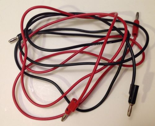 Lot of 2 pamona electronics 60&#034; patch cords with banana plugs on both ends for sale