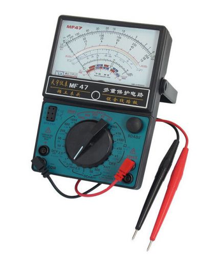 1ohm-10Kohm Resistance AC DC Amp Current Volt Ammeter Analog Multimeter Black