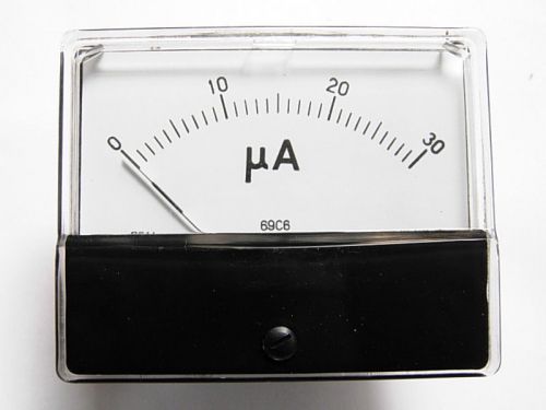 High Quality militaria Analog AMP Panel Meter DC-30uA