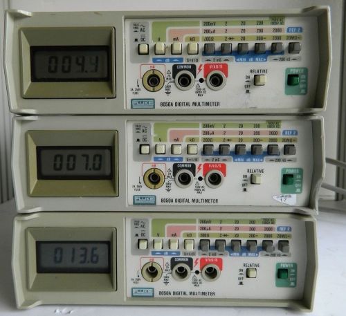 FLUKE 8050A DIGITAL MULTIMETER QTY-3