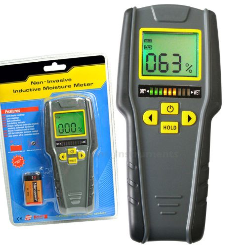 DIGITAL NON-DESTRUCTIVE INDUCTIVE MOISTURE METER 4 Modes 0~40°C LED