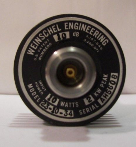 Weinschel Attenuator  23-10-34  10dB 10W 2 KW Peak