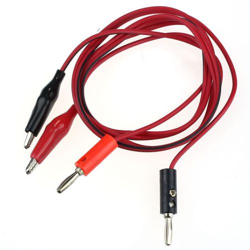 New Alligator Test Line Clip to Banana Male Plug Probe For Multimeter 1M Favored