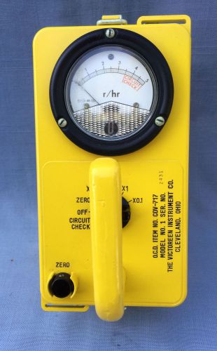 Victoreen Radiological Survey Meter CDV-717 Model No. 1 S/N 2431 New In Box