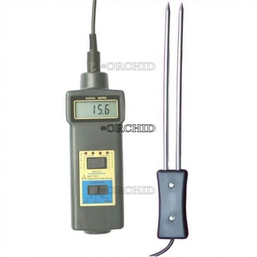 MEASURE TESTER DAMP WHEAT GRAIN METER GAUGE MOISTURE PROBE TEMPERATURE CORN