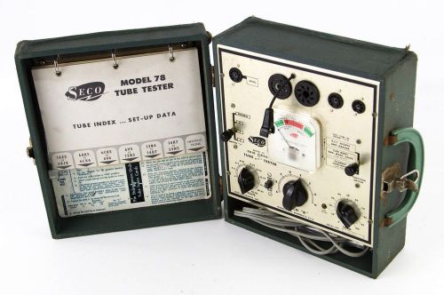 Vintage seco grid circuit &amp; tube tester model 78 complete w/ tube index &amp; docs for sale