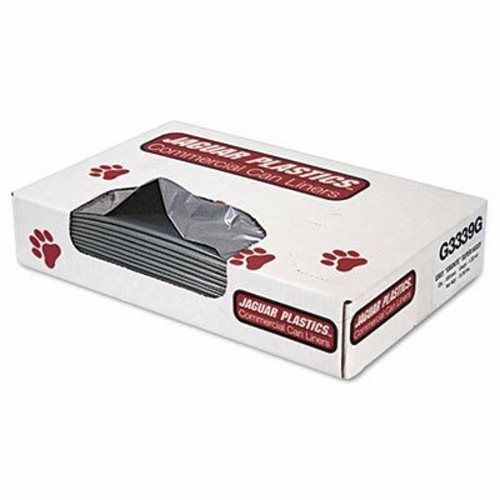 Industrial Strength Can Liners, 33 galon, 1.3mil, Gray, 100/Carton (JAGG3339G)