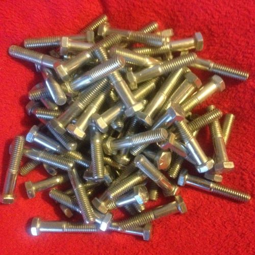 (Lot of 100) Hex Head Cap Screws (Bolts) 3/8&#034;-16 x 2&#034; USS Grade 5 Zinc