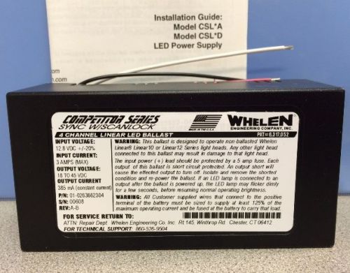 whelen CSL4A 4 CHANNEL LED BALLAST 01-0263662304