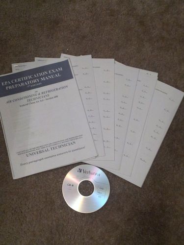 HVAC EPA 608 STUDY GUIDE/ANSWER KEY 500 Q&amp;A +AUDIO CD FREE SHIPPING!!