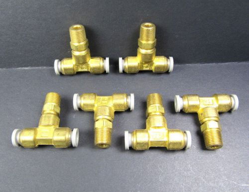 Parker, prestolok, 1/4&#034; tube - 1/8 npt, brass tee, lot/2, reduced 50 % for sale