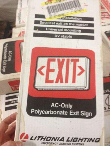 Lithonia QMSW3R 120/277 White Incandescent Exit Sign