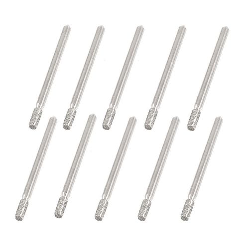 10 Pcs 1/9&#034; Dia Cylindrical Tip Polisher Diamond Mounted Points