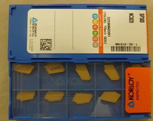 10pcs Korloy SP300 NC3020 Parting off Carbide inserts(A)