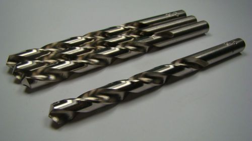 Jobber length drill bits 25/64&#034; 0.3906&#034; 118 deg hss bright usa qty 4 [053] for sale