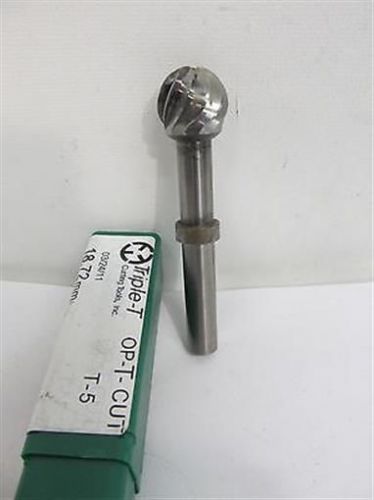 Triple-T Cutting Tools, Op-T-Cut Ball Shape Cutter - 11 Flutes - USED