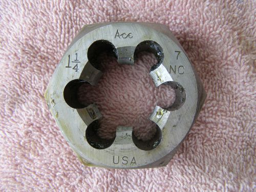 Hansen Ace 1 1/4&#034; 7 NC Hex Rethreading Die.