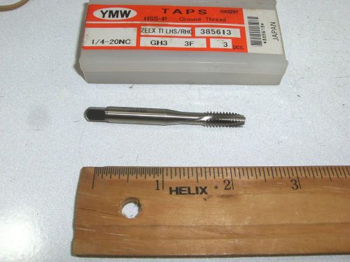 YMW 1/4-20 GH3 3-FLUTE ZELX TI LHS/RHC PLUG TAPS  (2 PC)