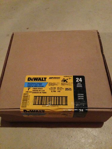 25x DeWALT DARB4K0225 7in Zirconium Fiber Resin Grinding Disc 24G - 25 PACK