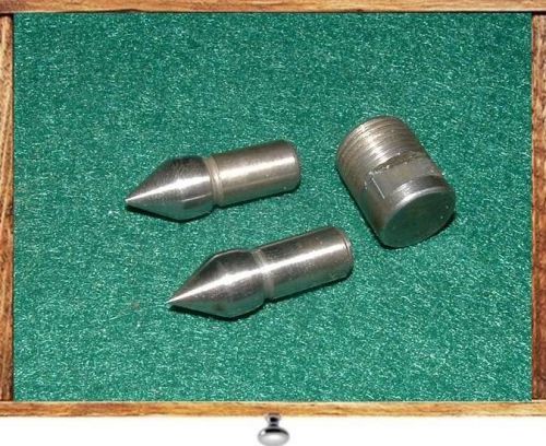 UNIMAT SL1000 / DB200 LATHE LOT OF 2 DEAD CENTERS &amp; 1 THREAD ADAPTOR